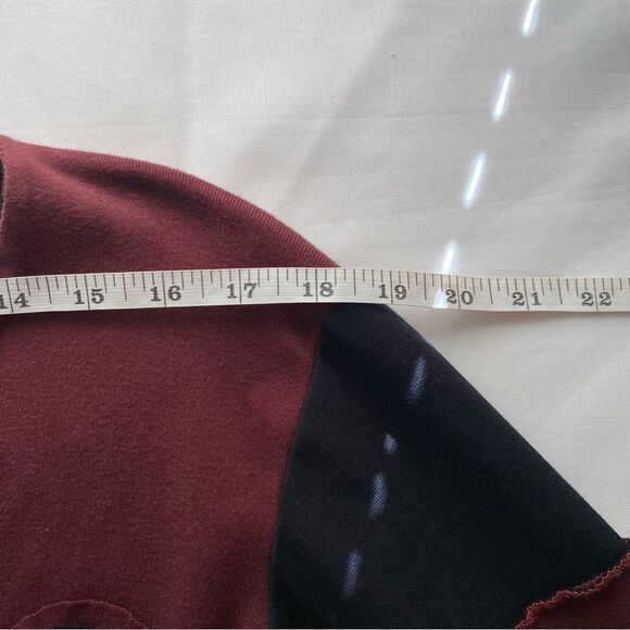 Y2K The Collection Royal Black/ Red Boho Whimsigoth Patchwork Top Size Medium - Picture 13 of 15